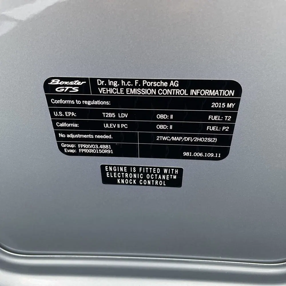 2015 Porsche Boxster GTS