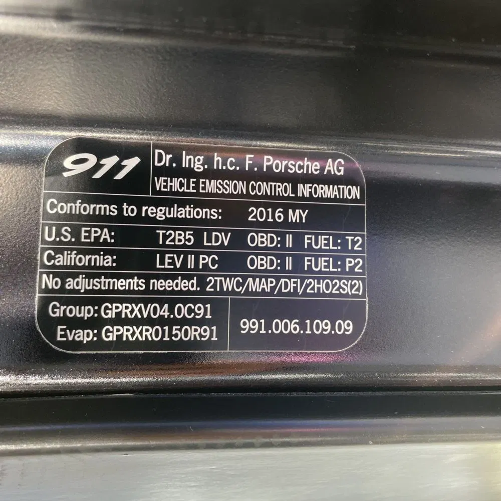2016 Porsche 911 Carrera 2 Black Edition