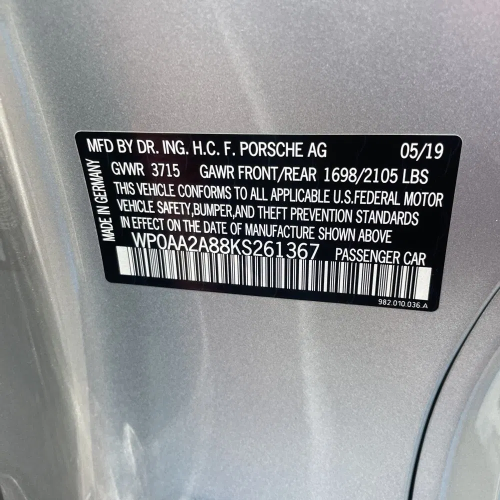 2019 Porsche 718 Cayman Base