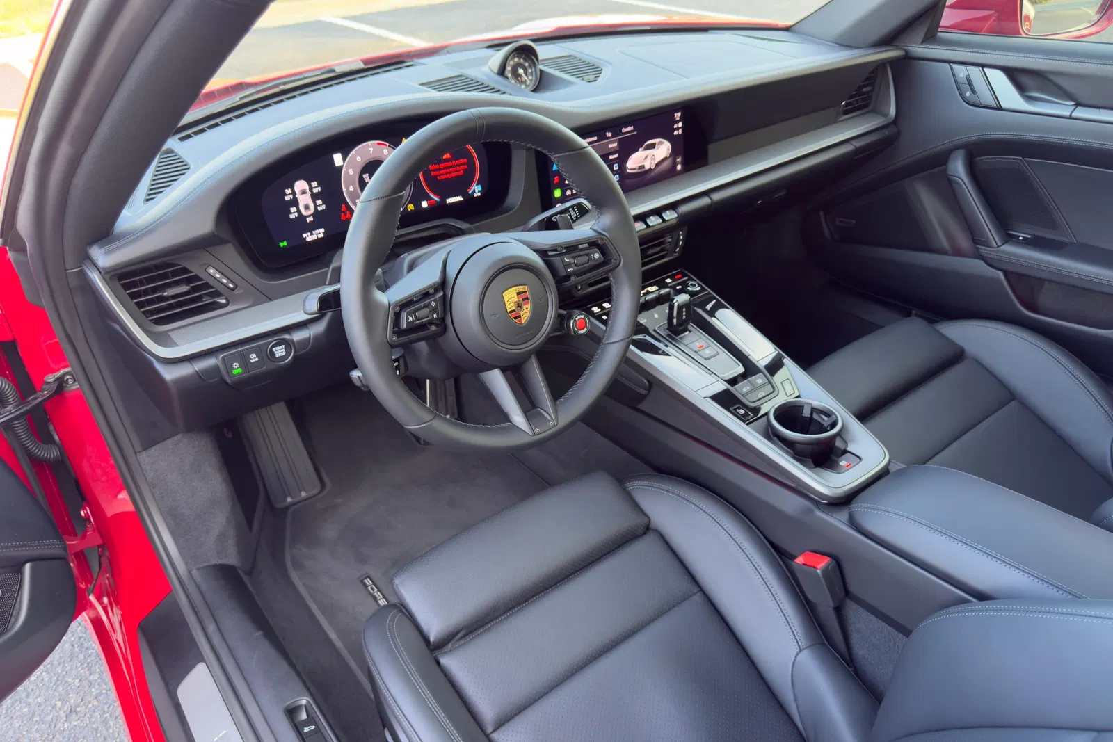 2025 Porsche 911 Carrera Coupe - 4k Miles, Carmine Red, SportDesign and Sport Chrono Packages, Unmodified