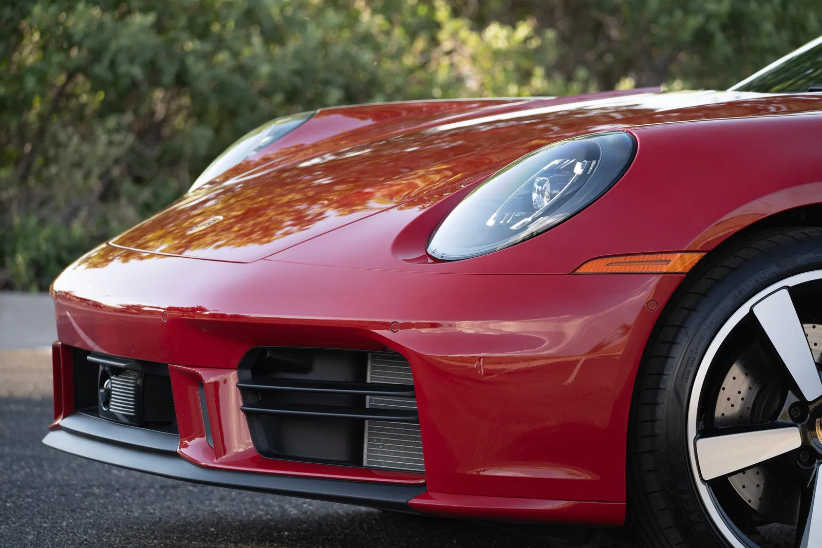 2025 Porsche 911 Carrera Coupe - 4k Miles, Carmine Red, SportDesign and Sport Chrono Packages, Unmodified