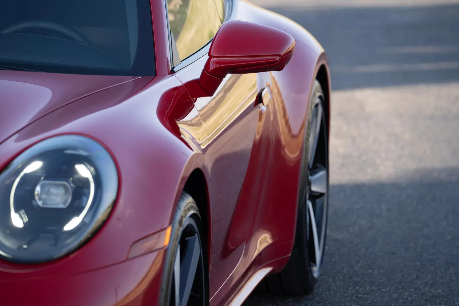 2025 Porsche 911 Carrera Coupe - 4k Miles, Carmine Red, SportDesign and Sport Chrono Packages, Unmodified
