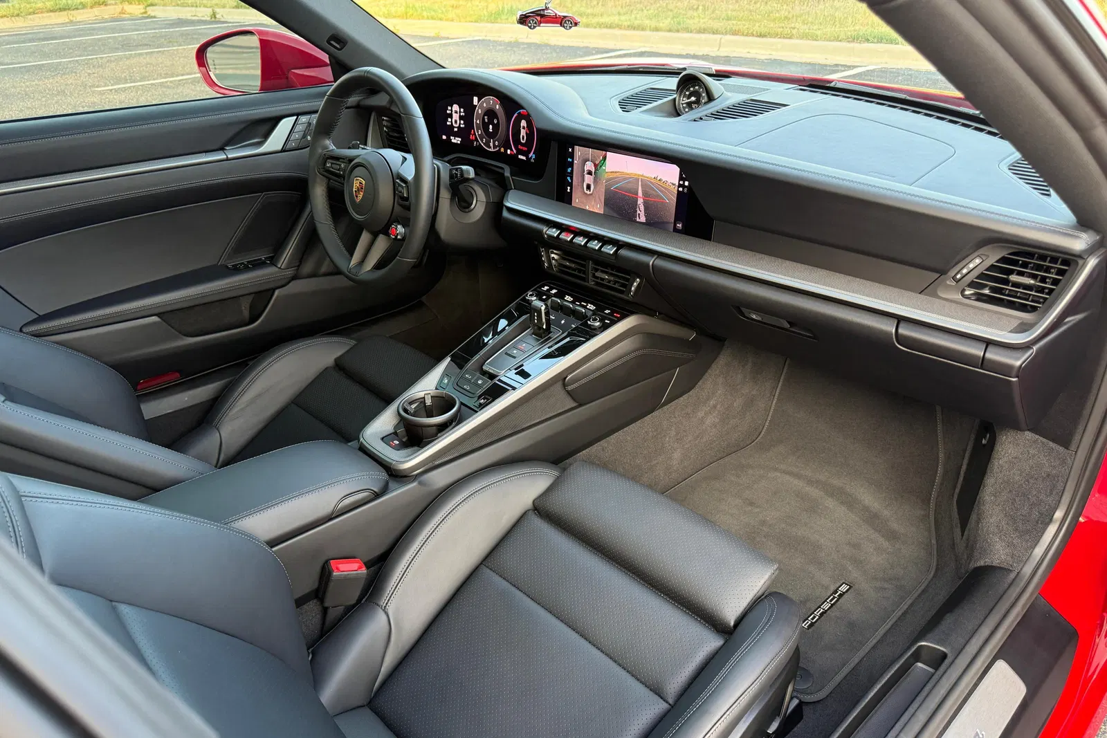 2025 Porsche 911 Carrera Coupe - 4k Miles, Carmine Red, SportDesign and Sport Chrono Packages, Unmodified