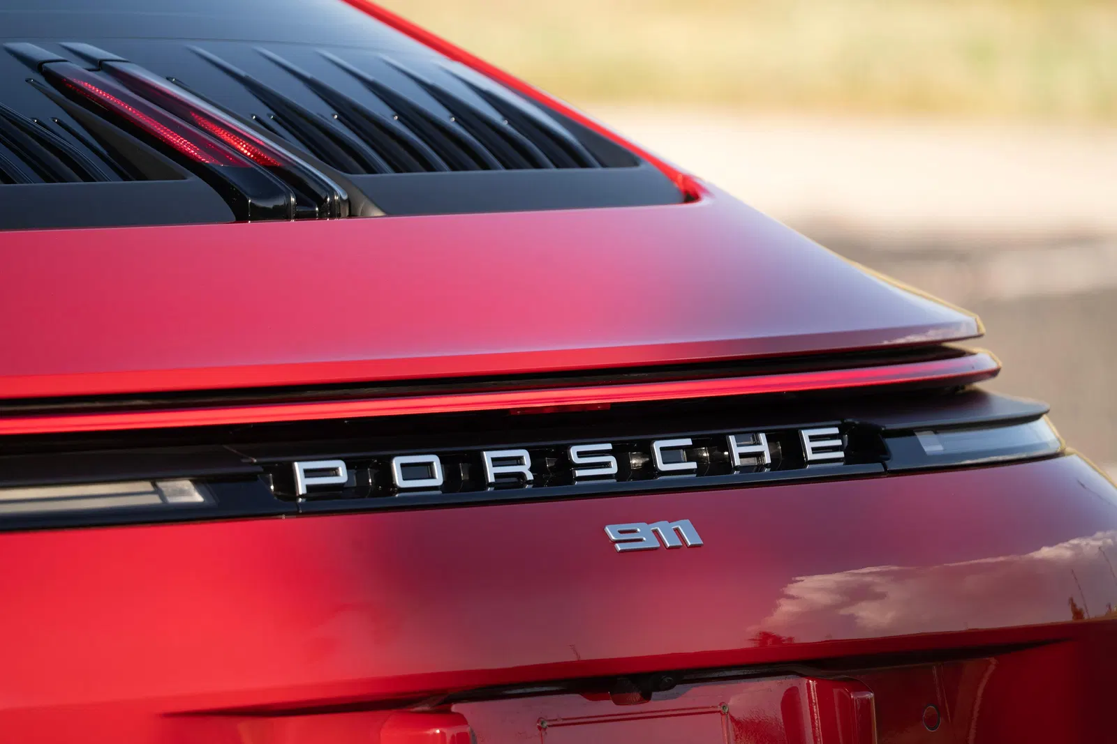 2025 Porsche 911 Carrera Coupe - 4k Miles, Carmine Red, SportDesign and Sport Chrono Packages, Unmodified