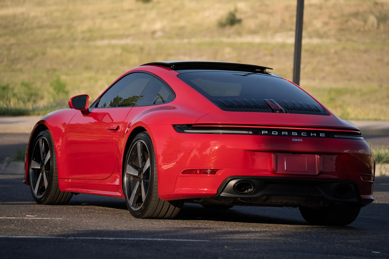 2025 Porsche 911 Carrera Coupe - 4k Miles, Carmine Red, SportDesign and Sport Chrono Packages, Unmodified