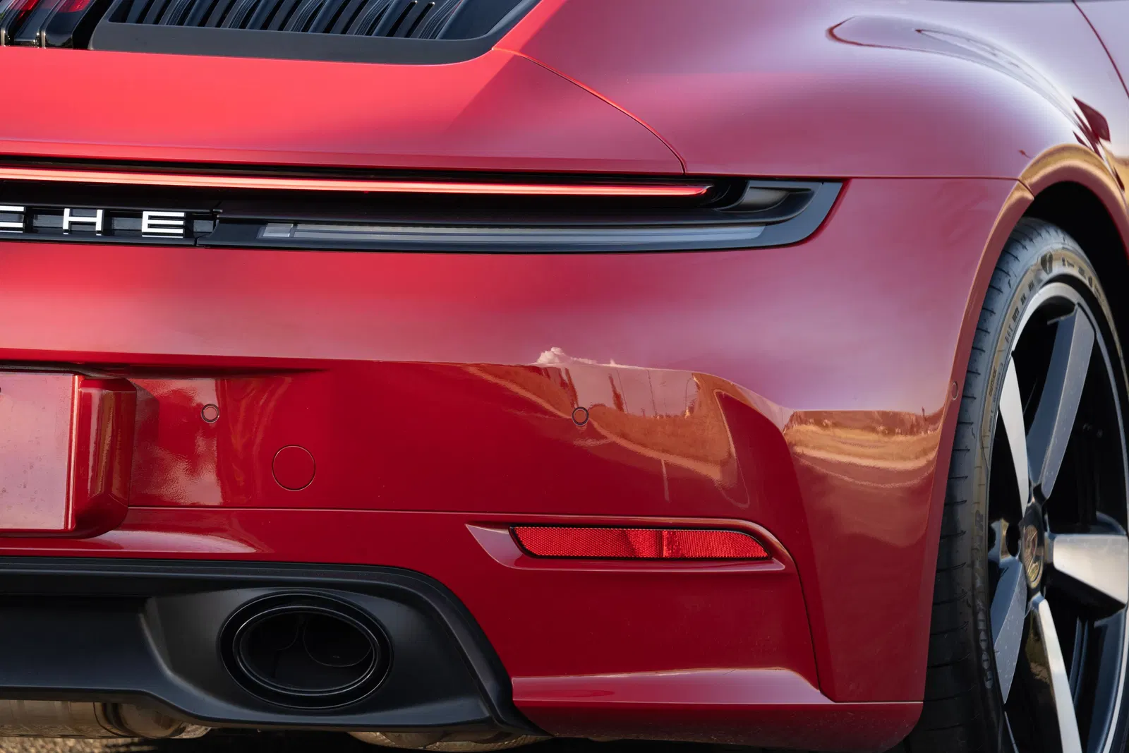 2025 Porsche 911 Carrera Coupe - 4k Miles, Carmine Red, SportDesign and Sport Chrono Packages, Unmodified