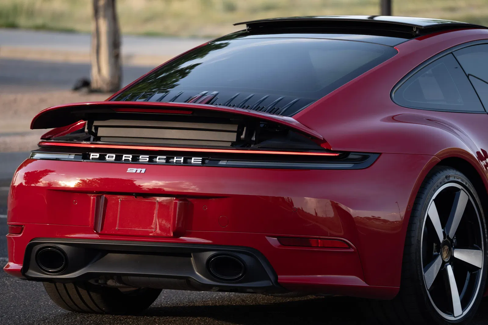 2025 Porsche 911 Carrera Coupe - 4k Miles, Carmine Red, SportDesign and Sport Chrono Packages, Unmodified