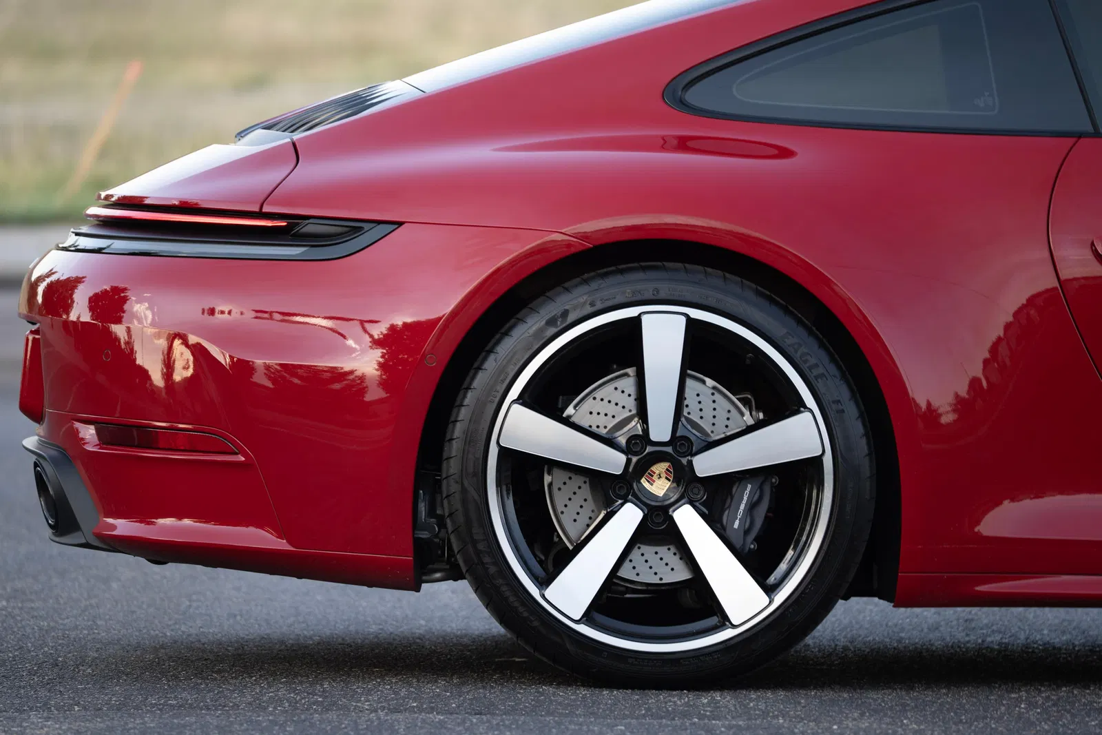 2025 Porsche 911 Carrera Coupe - 4k Miles, Carmine Red, SportDesign and Sport Chrono Packages, Unmodified