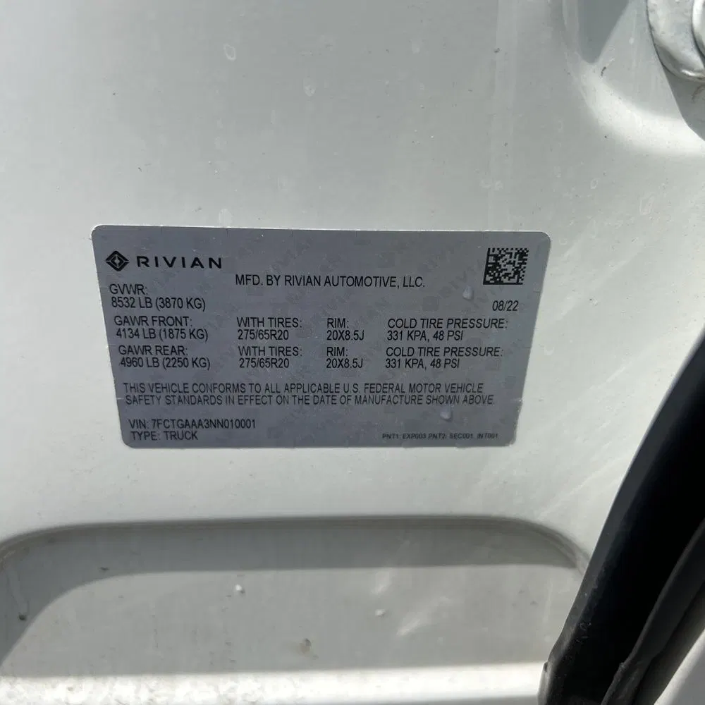2022 Rivian R1T Adventure