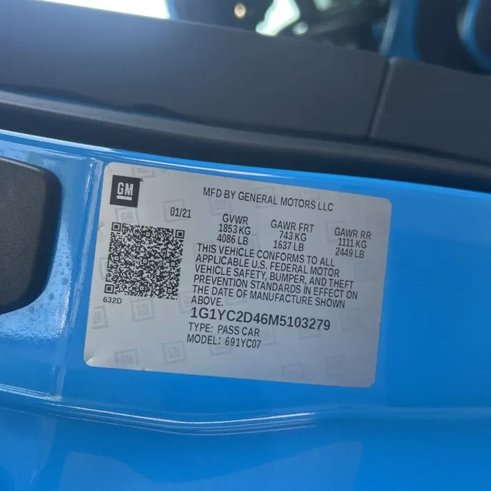 2021 Chevrolet Corvette Stingray