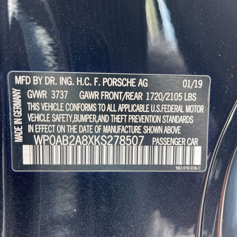 2019 Porsche 718 Cayman S