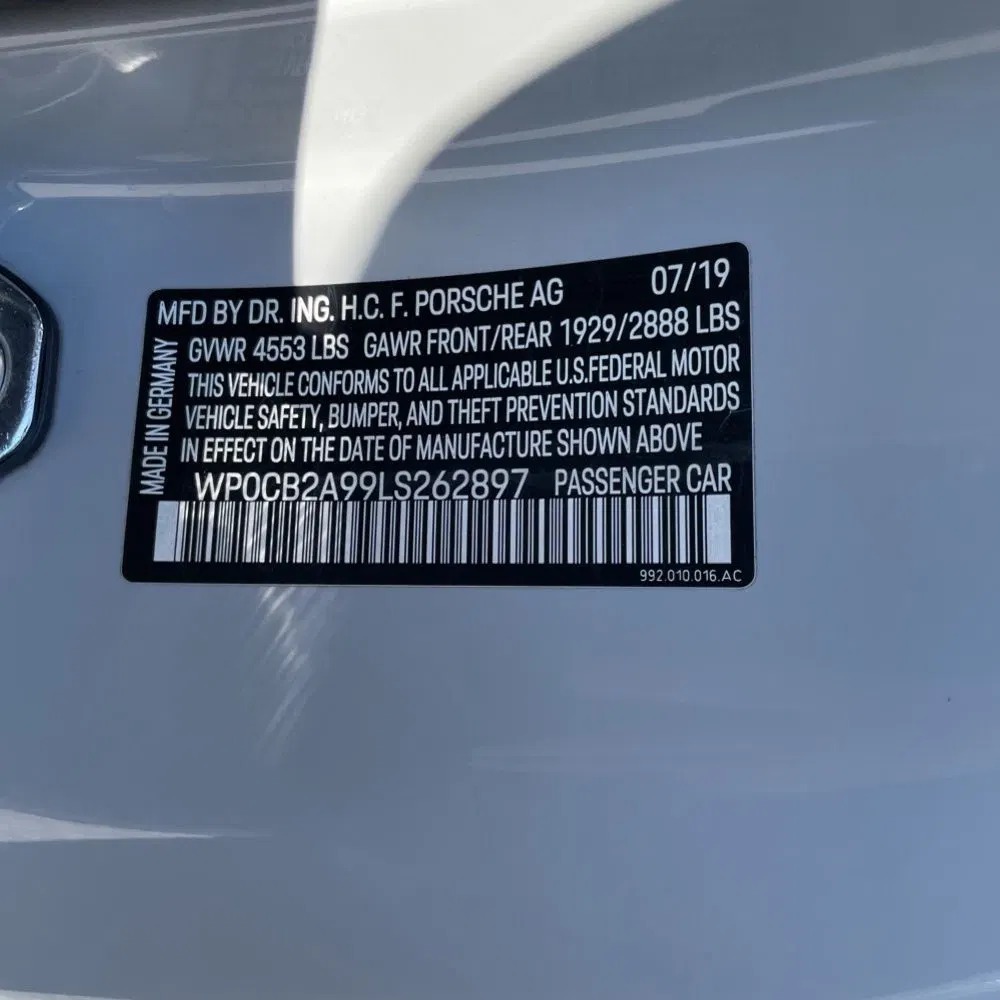 2020 Porsche 911 Carrera 4S