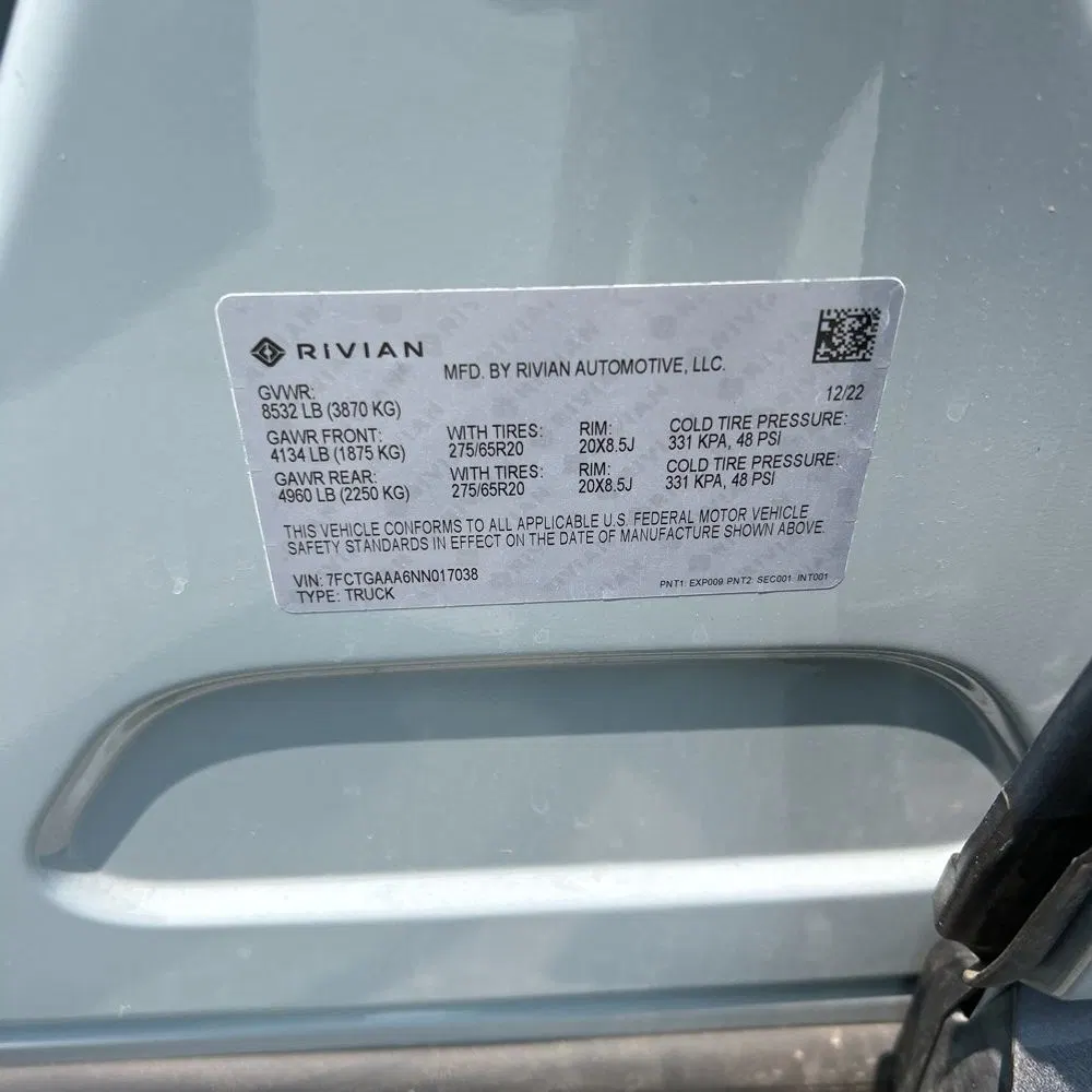 2022 Rivian R1T Adventure