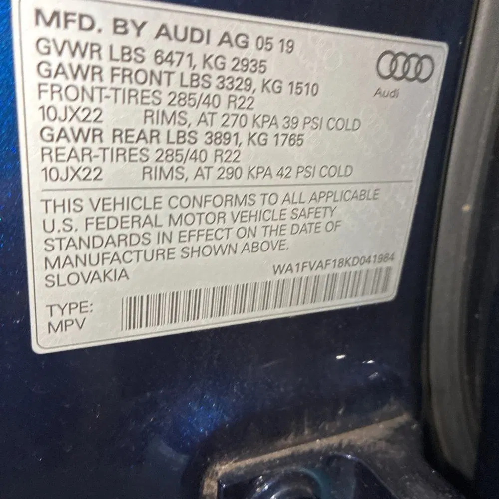 2019 Audi Q8 Prestige