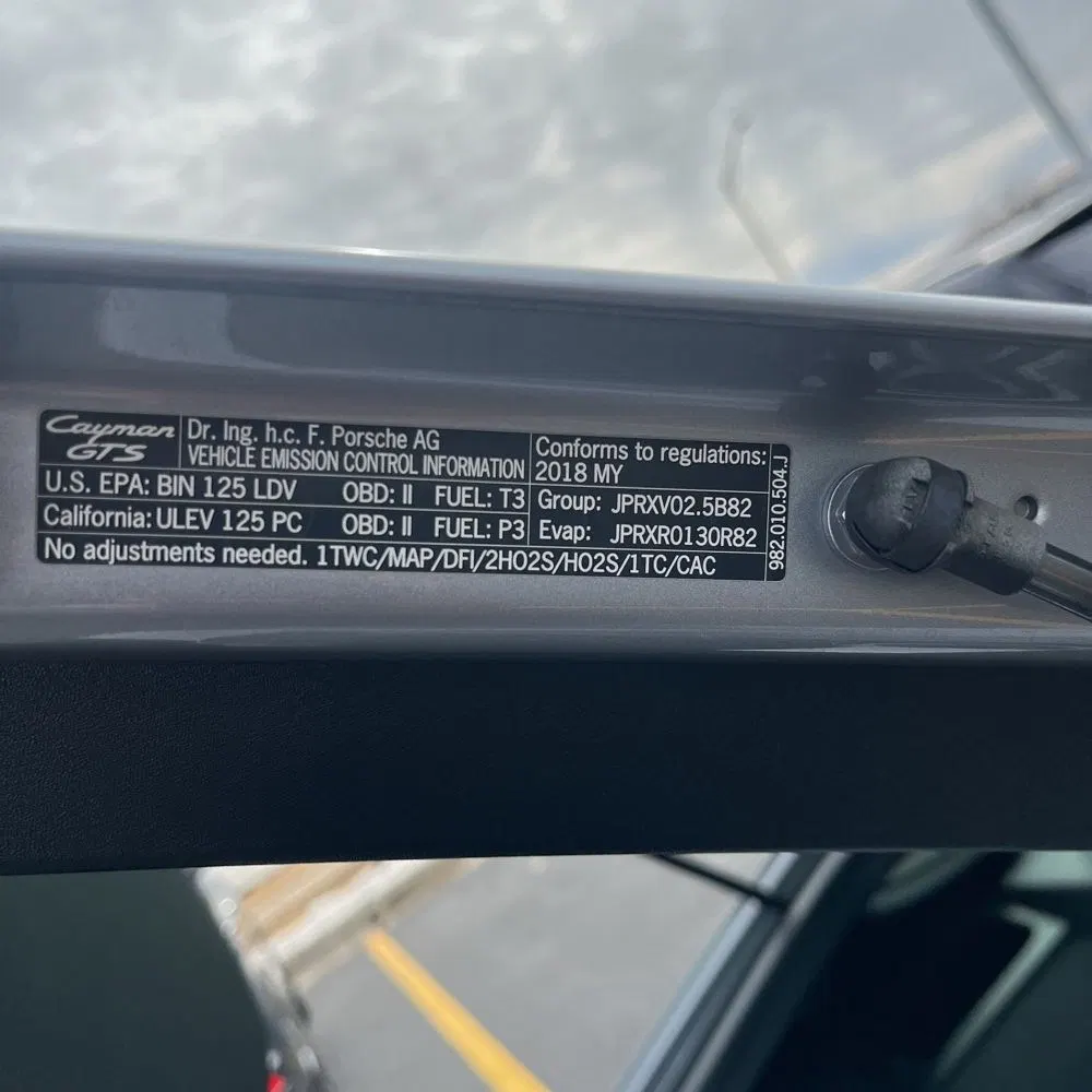 2018 Porsche 718 Cayman GTS