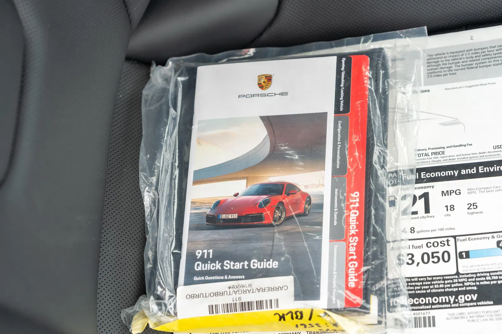 2024 Porsche 911 Carrera S Coupe - 4k Miles, 7-Speed Manual Transmission, SportDesign Package, 1 Owner