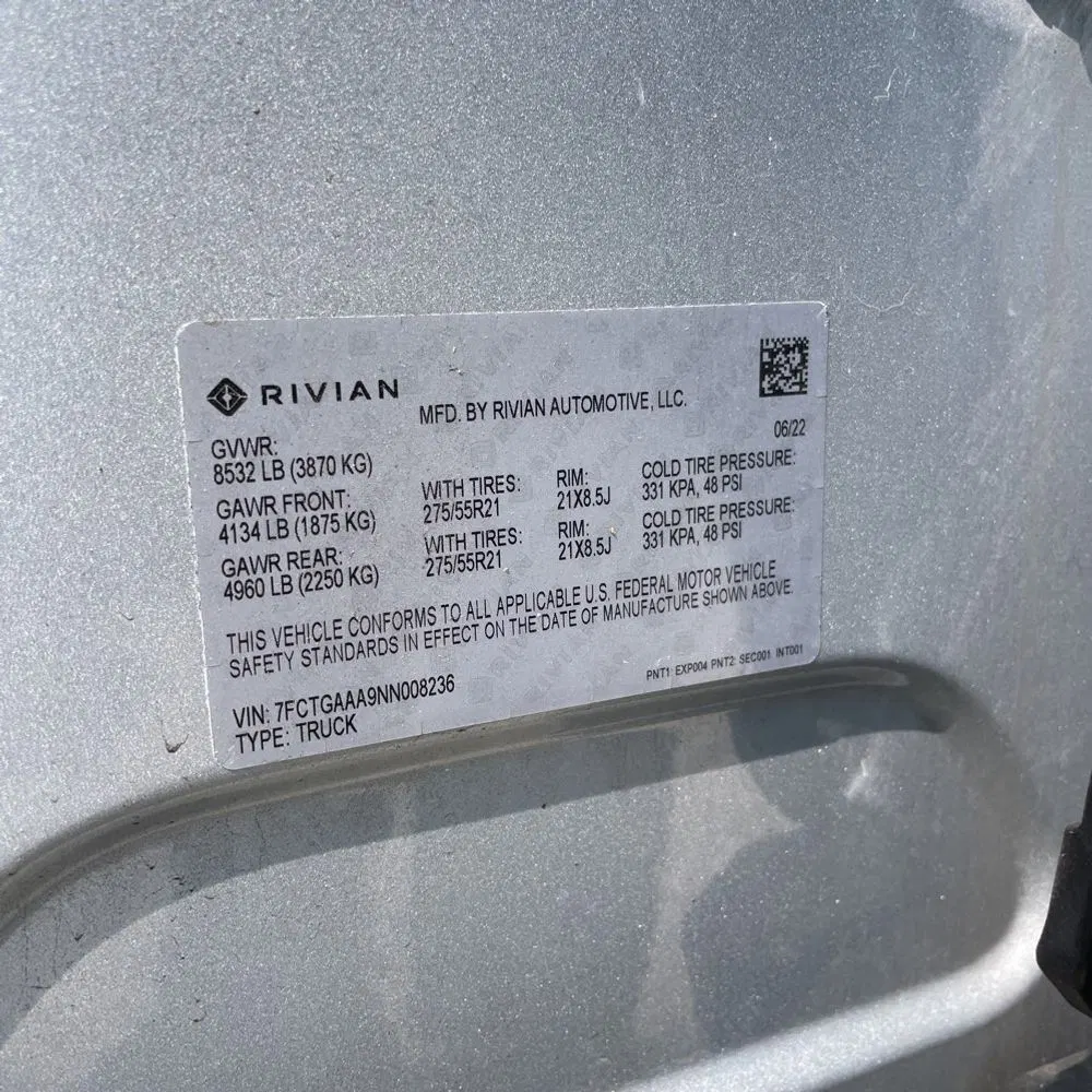 2022 Rivian R1T Adventure