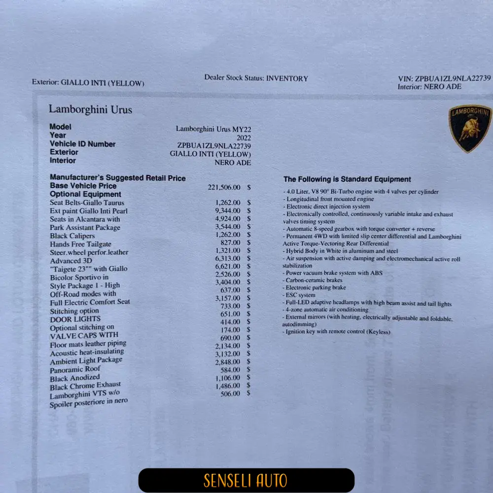 2022 Lamborghini Urus Base
