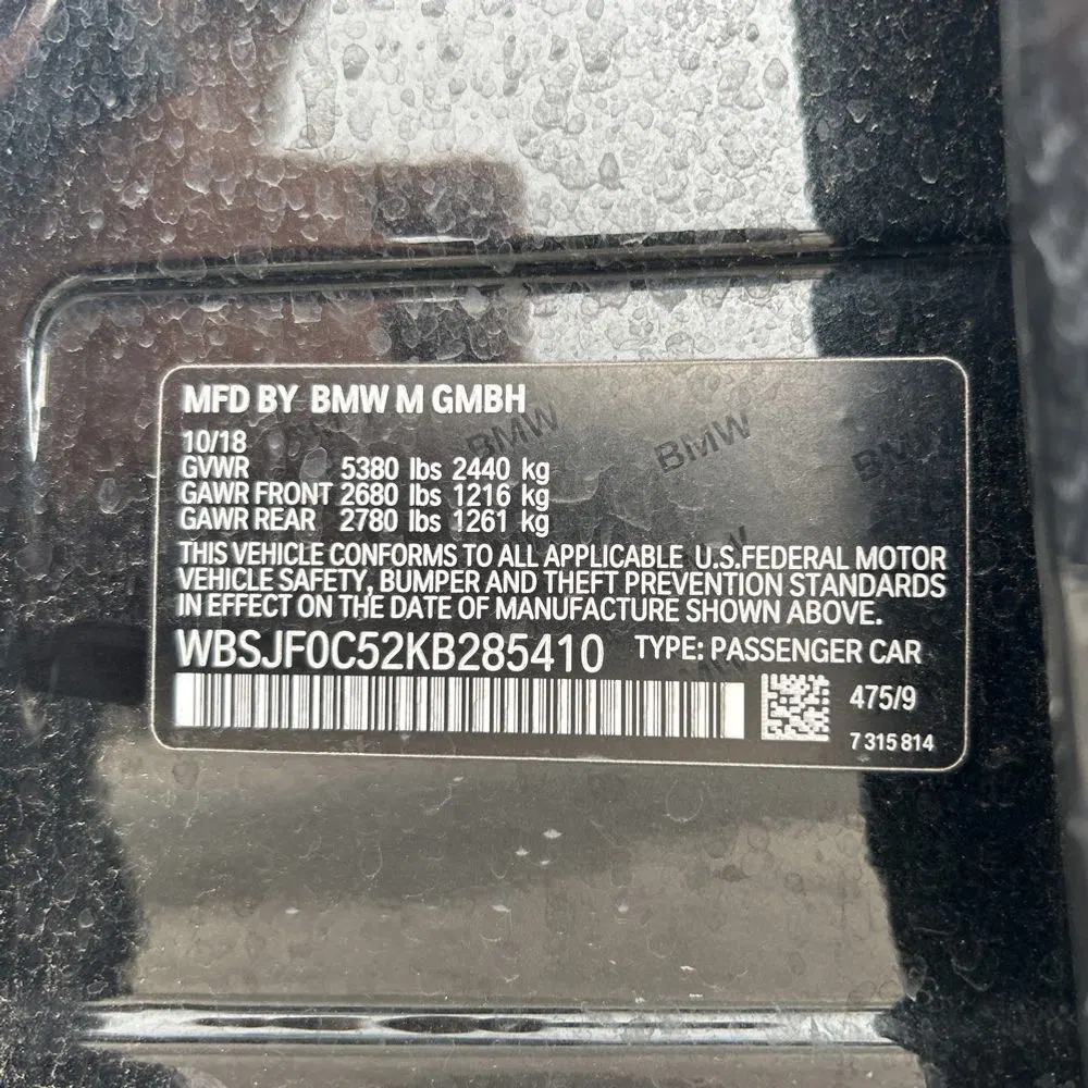 2019 BMW M5 Base
