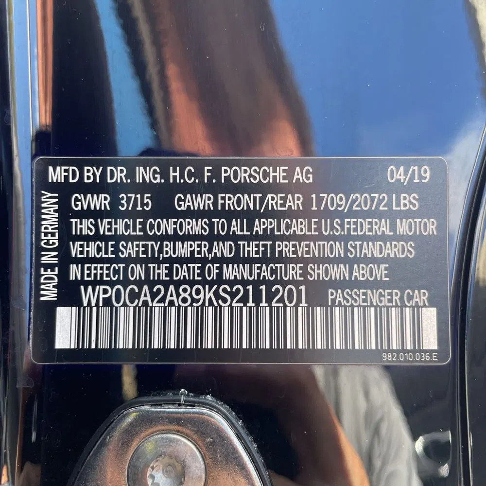 2019 Porsche 718 Boxster Base