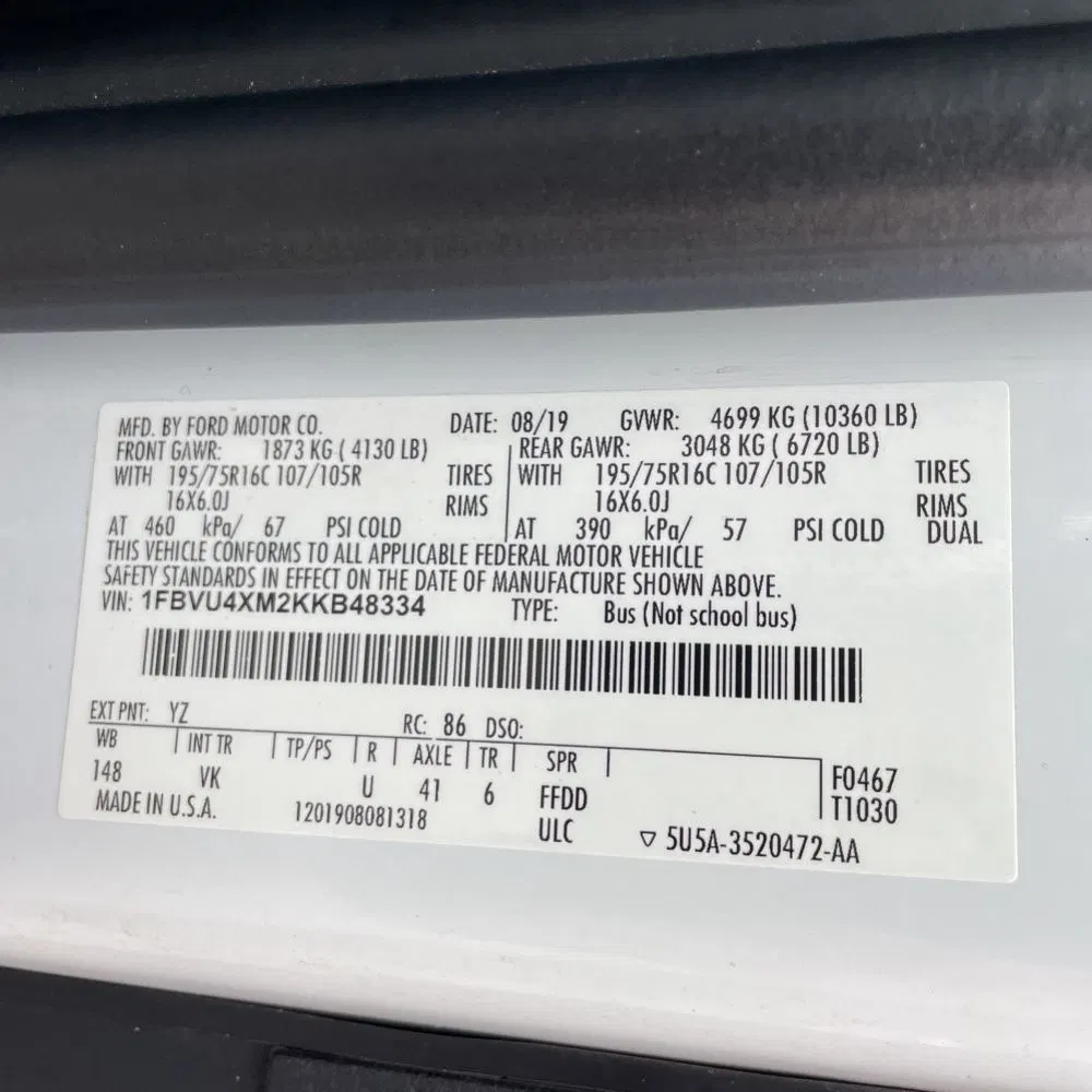 2019 Ford Transit 350 HD XL
