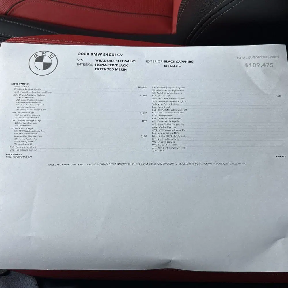 2020 BMW 8-Series 840xi