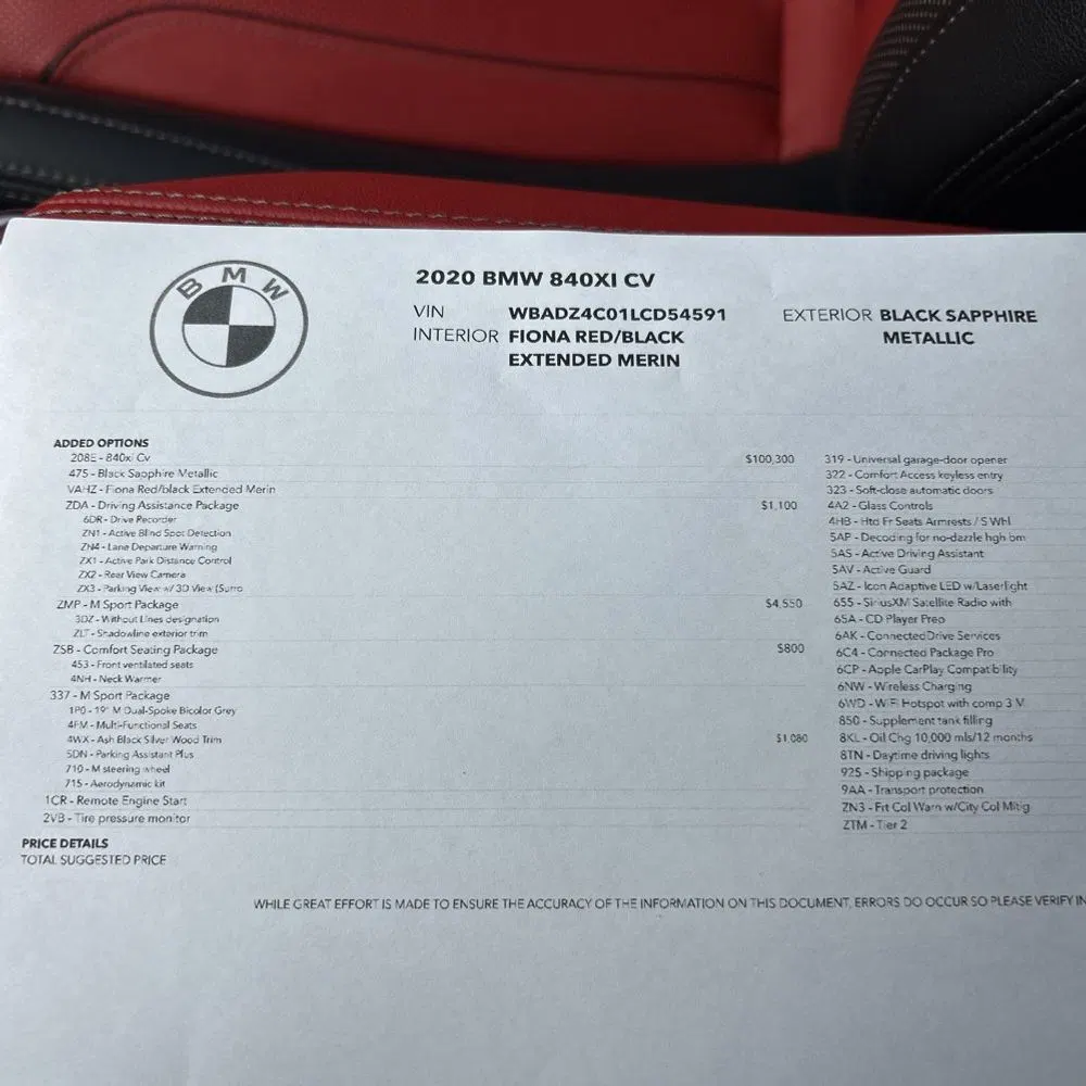 2020 BMW 8-Series 840xi