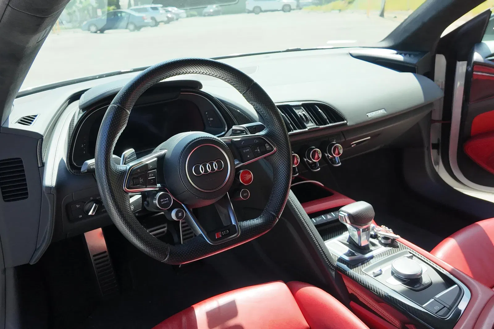 2020 Audi R8 V10 Performance Coupe - 602-hp V10, AWD, Express Red Interior, Carbon Exterior and Interior packages
