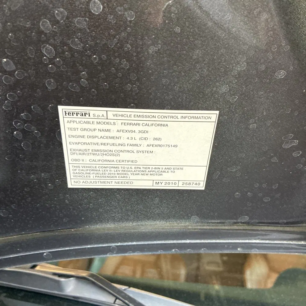 2010 Ferrari California Base 2D Convertible