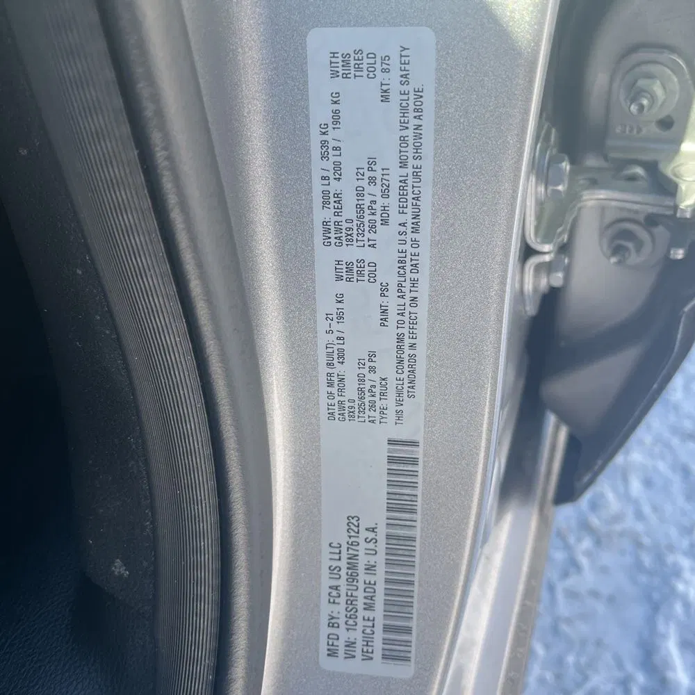 2021 Ram 1500 TRX