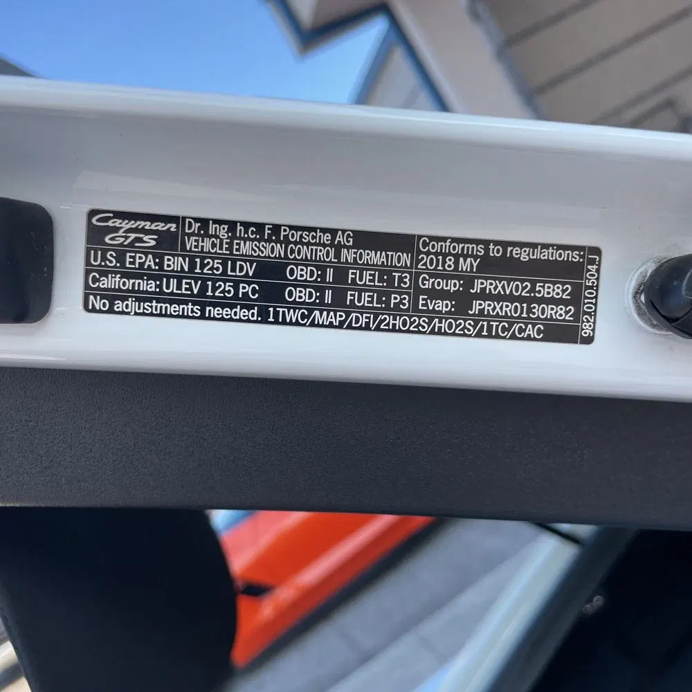 2018 Porsche 718 Cayman GTS