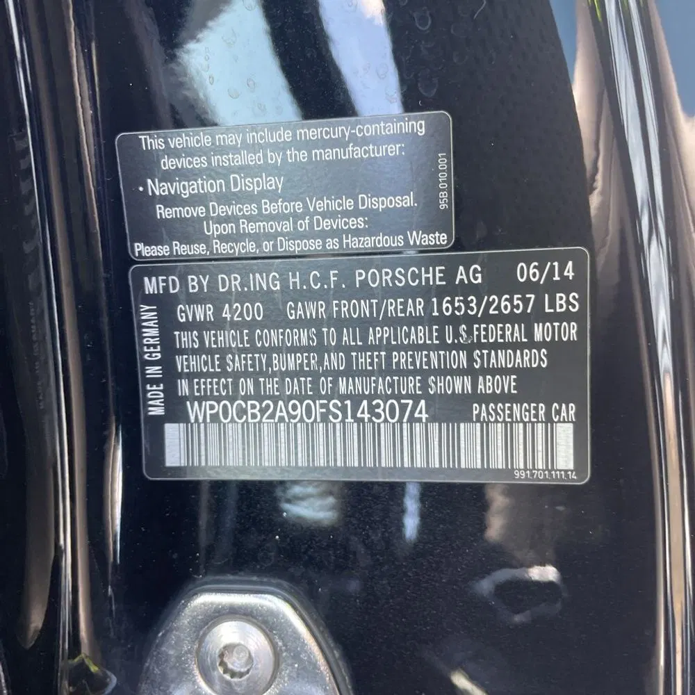 2015 Porsche 911 Carrera S