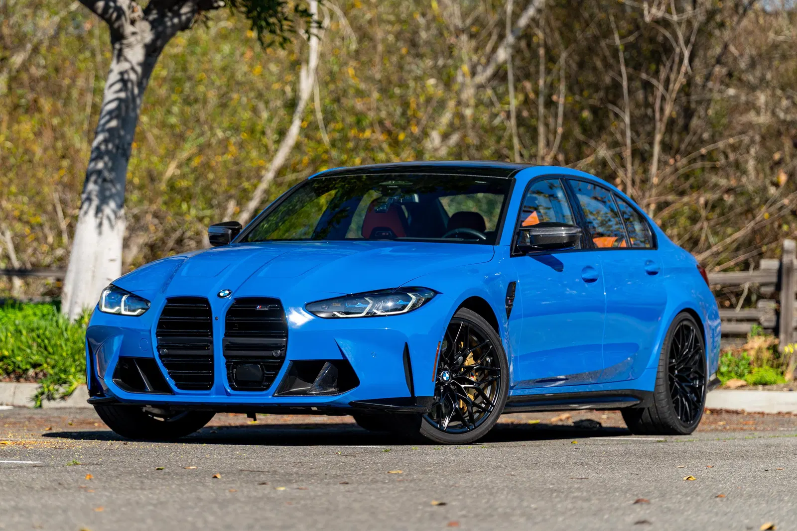 2024 BMW M3 Competition xDrive - Turbo 6-Cylinder, AWD, Santorini Blue, Carbon Ceramic Brakes, Unmodified