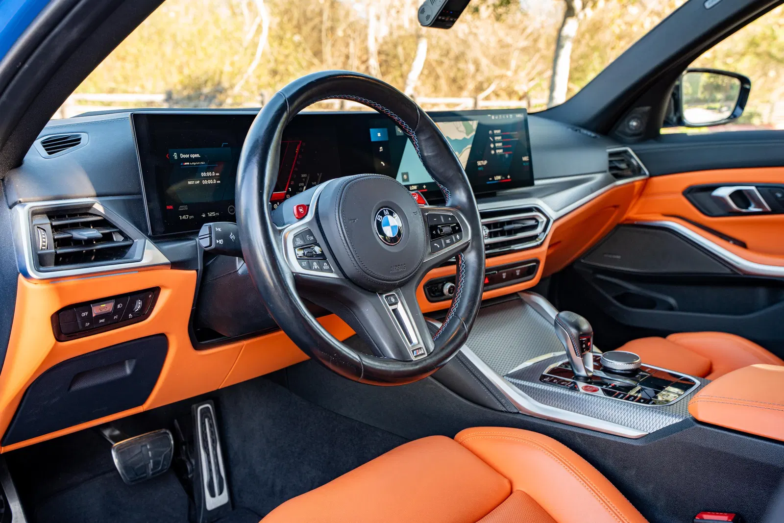 2024 BMW M3 Competition xDrive - Turbo 6-Cylinder, AWD, Santorini Blue, Carbon Ceramic Brakes, Unmodified