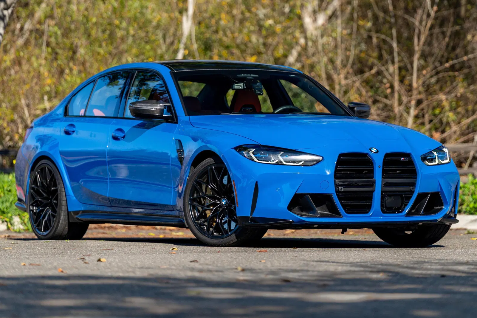 2024 BMW M3 Competition xDrive - Turbo 6-Cylinder, AWD, Santorini Blue, Carbon Ceramic Brakes, Unmodified